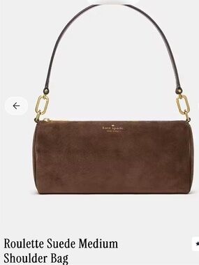 Kate Spade Roulette Suede Medium Shoulder Bag in Brown